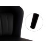 FAUTEUIL NOIR DOSSIER ROND AVEC COUSSIN
