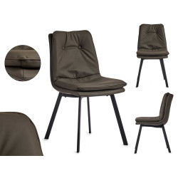SILLON GRIS RESPALDO CON BOTONES CON BORDE GRIS