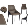 FAUTEUIL GRIS CLASSIQUE LISSE AVEC BORD TRESSÉ