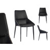 CLASSIC SMOOTH BLACK ARMCHAIR WITH BRAIDED EDGE