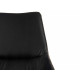 FAUTEUIL NOIR CLASSIQUE LISSE AVEC BORD TRESSÉ
