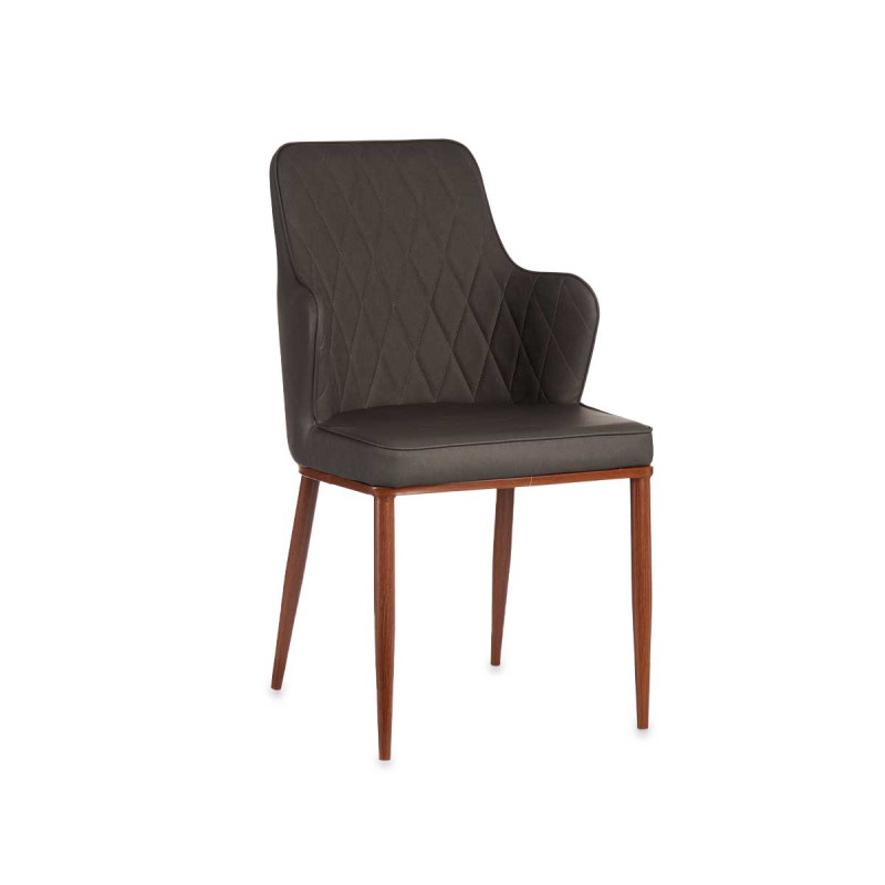 FAUTEUIL GRIS CLASSIQUE LOSANGES 