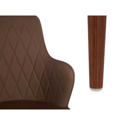 POLTRONA MARRONE CLASSICA ROMBI