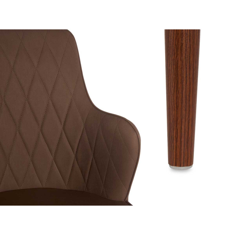 FAUTEUIL MARRON CLASSIQUE LOSANGES