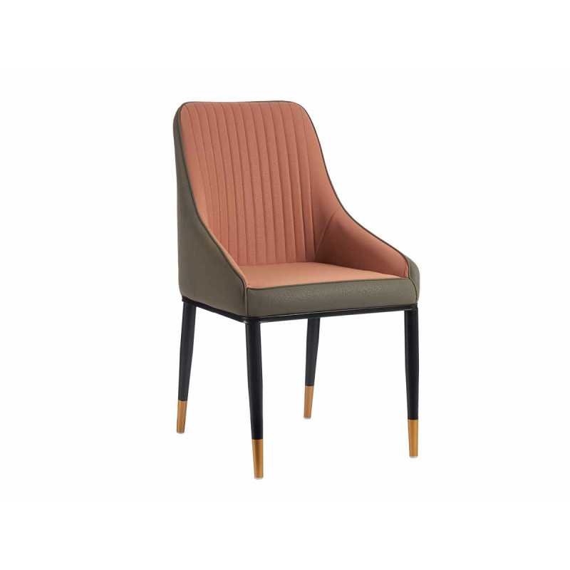 SILLON ROSA RESPALDO A RAYAS CON BORDE GRIS