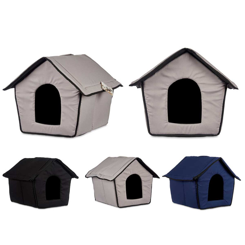 PADDED MEDIUM PET HOUSE ASSORT 3 COLOURS 