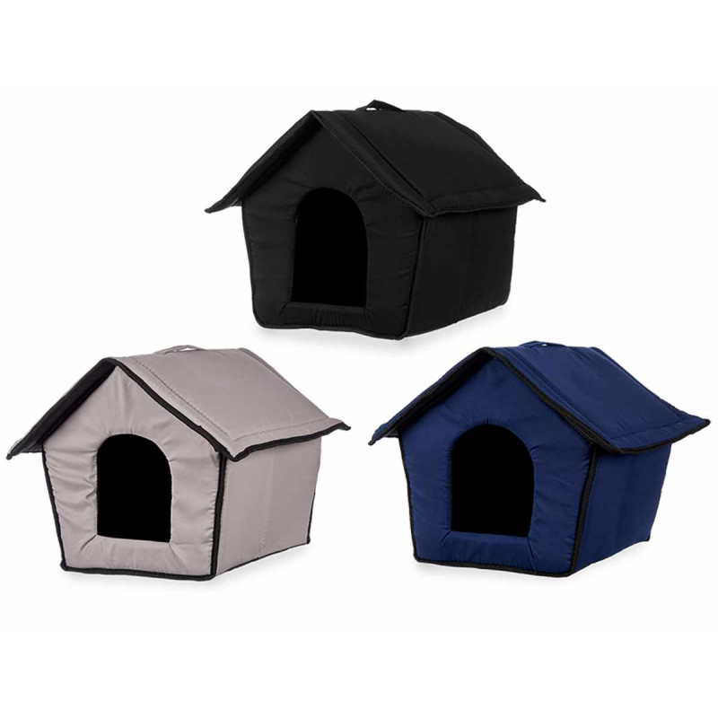 PADDED SMALL PET HOUSE ASSORT 3 COLOURS 