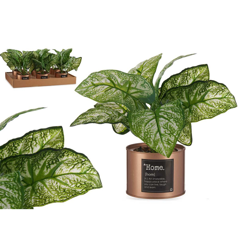 PLANTA ARTIFICIAL VERDE LATA COBRE