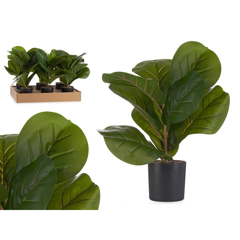 PLANTA ARTIFICIAL MACETA PLASTICO NEGRO