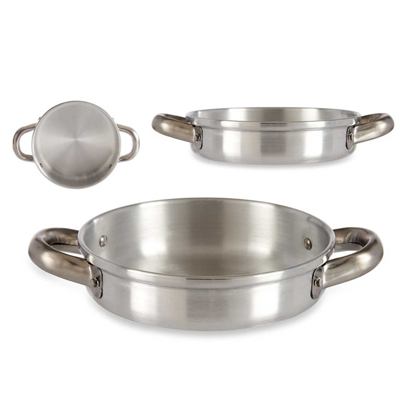 FRIGIDEIRA ALUMINIO COM PEGAS 16CM 