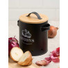 PANIER OIGNONS COUVERCLE EN BAMBOU NOIR