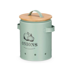 ONION KEEPER BAMBOO LID GREEN MINT