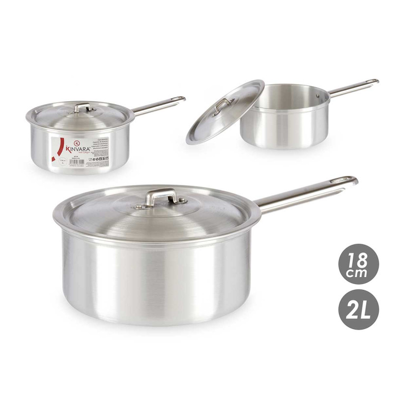 CAÇAROLA ALUMINIO COM TAMPA 18CM 