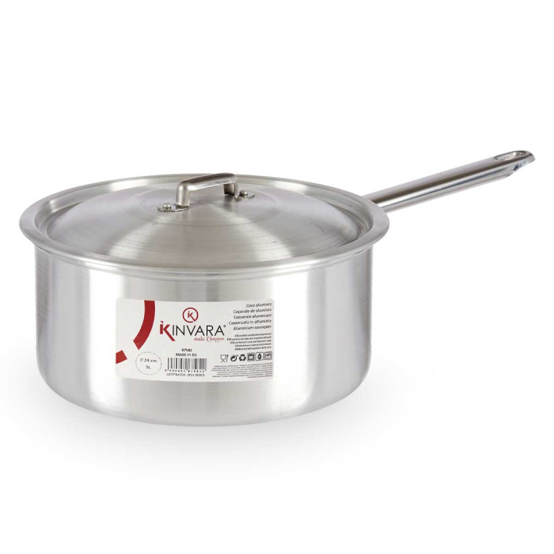 PENTOLA ALLUMINIO CON COPERCHIO 24CM