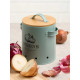 PANIER OIGNONS COUVERCLE EN BAMBOU VERT MENTHE 