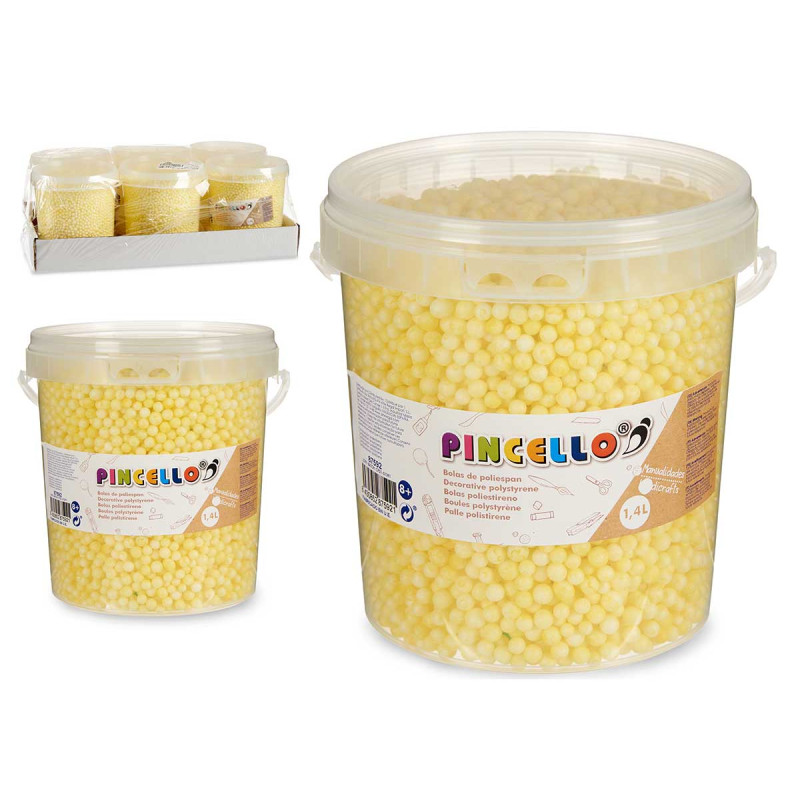 YELLOW POLYSTYRENE BALL JAR
