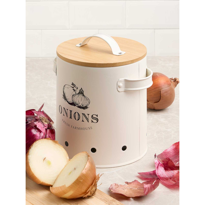 ONION KEEPER BAMBOO LID CREAM