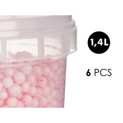PINK POLYSTYRENE BALL JAR
