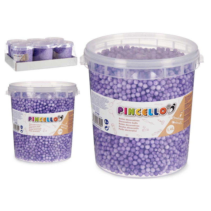 LILAC POLYSTYRENE BALL JAR