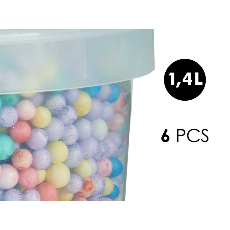 MULTICOLOUR POLYSTYRENE BALL JAR