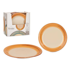 PLATO LLANO GRES CENEFA 3D MARRON 27CM