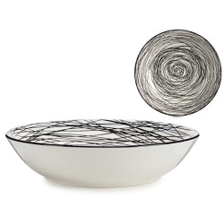 "PORCELAIN PAD PRINT 8""SOUP PLATE-BLACK"