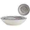 ASSIETTE CREUSE 20CM RAYURES NOIR