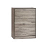 2 DOOR DARK GREY WOOD SHOE CABINET 