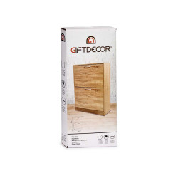 SCARPIERA DI LEGNO 2 PIANI COLORE BEIGE