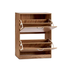 SCARPIERA DI LEGNO 2 PIANI COLORE BEIGE