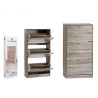 3 DOOR DAKR GREY COLOUR SHOE CABINET 