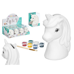 TIRELIRE PETIT PEINDRE FORME UNICORNE