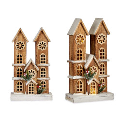 CASA MADEIRA COM LUZ E PURPURINA 