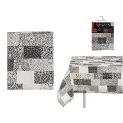 TOALHA MESA LONA ANTIMANCH 140X180CM AZULEJ CINZA