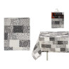 140X180CM GREY TILES STAIN RESIST CANVAS TABLECL 