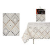 TOALHA MESA LONA ANTIMANCH 140X180CM LOSANG BEGE