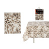 140X180CM BEIGE SQUAR STAIN RESIST CANVAS TABLECL 