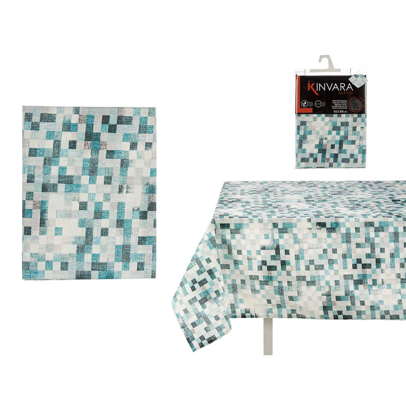 NAPE TOILE ANTITACHES 140X180CM CARRES BLEU