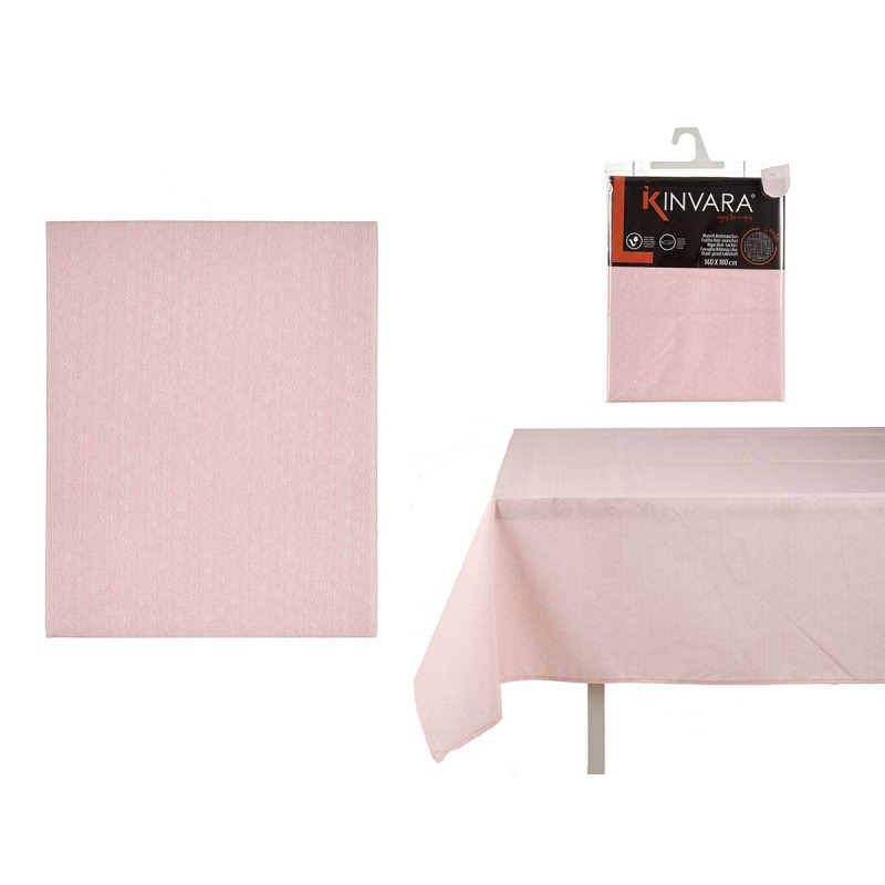 TOALHA MESA LONA ANTIMANCH 140X180CM ESTRELA ROSA