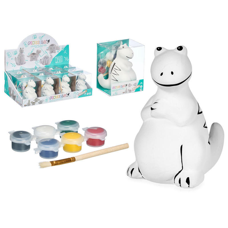 HUCHA DINOSAURIO SENTADO CERAMICA PARA PINTAR