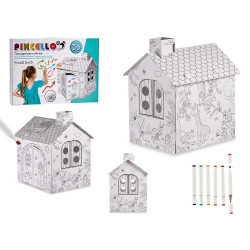 HOUSE PAPER COLOUR SET WITH 6 MARKERS 