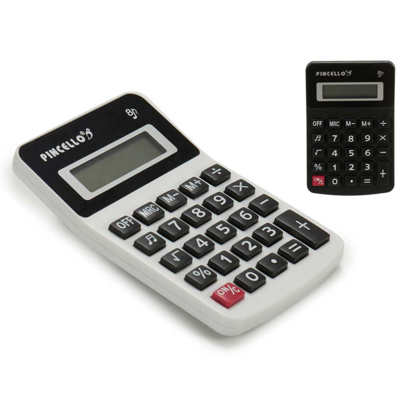 CALCULADORA PEQ 2COL NEGRO BLANCO