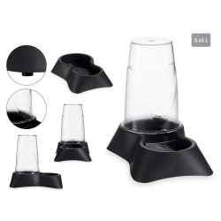 COMEDOURO BEBEDOURO PLASTICO RESERVA 0,65L ANTRACI