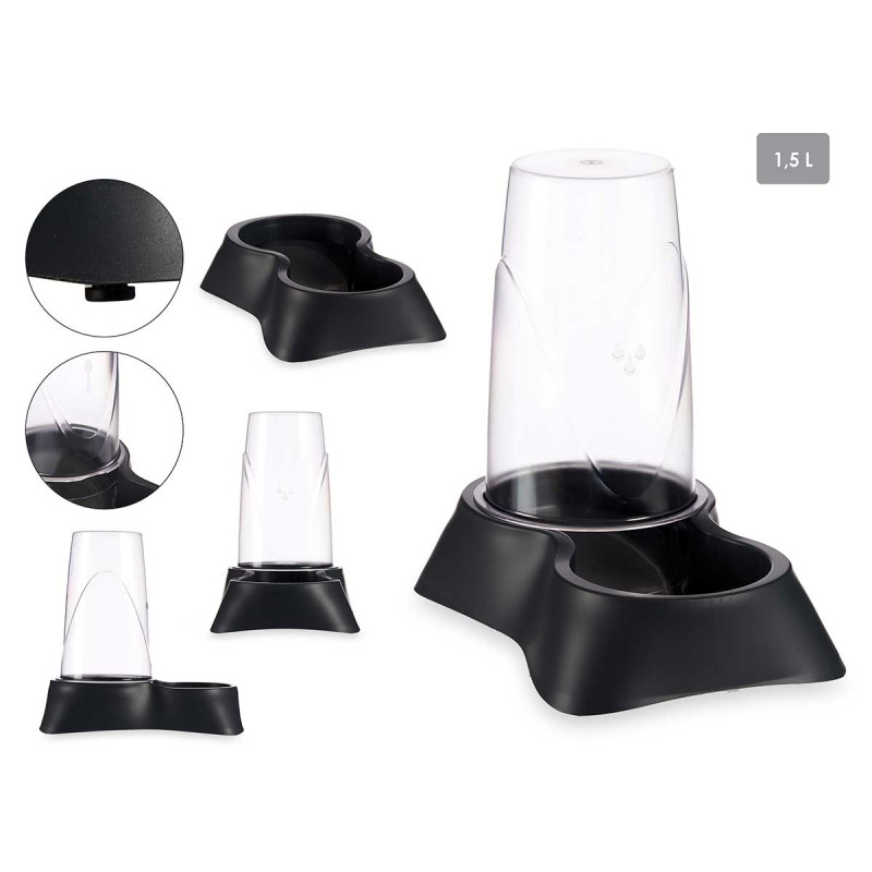 1,5L RESERVE ANTHRACITE PLASTIC FOOD BOWL TROUGH 