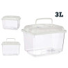 WHITE 24X17CM MEDIUM FISH TANK WITH HANDLE