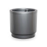VASO PLASTICA CON RISERVA ACQUA 32CM ARGENTO