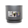 VASO PLASTICA CON RISERVA ACQUA 32CM ARGENTO