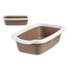 58X38CM BEIGE PLASTIC CAT LITTER TRAY 