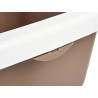 58X38CM BEIGE PLASTIC CAT LITTER TRAY 
