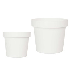 VASO PLASTICO BRANCO 14 CM DIAM